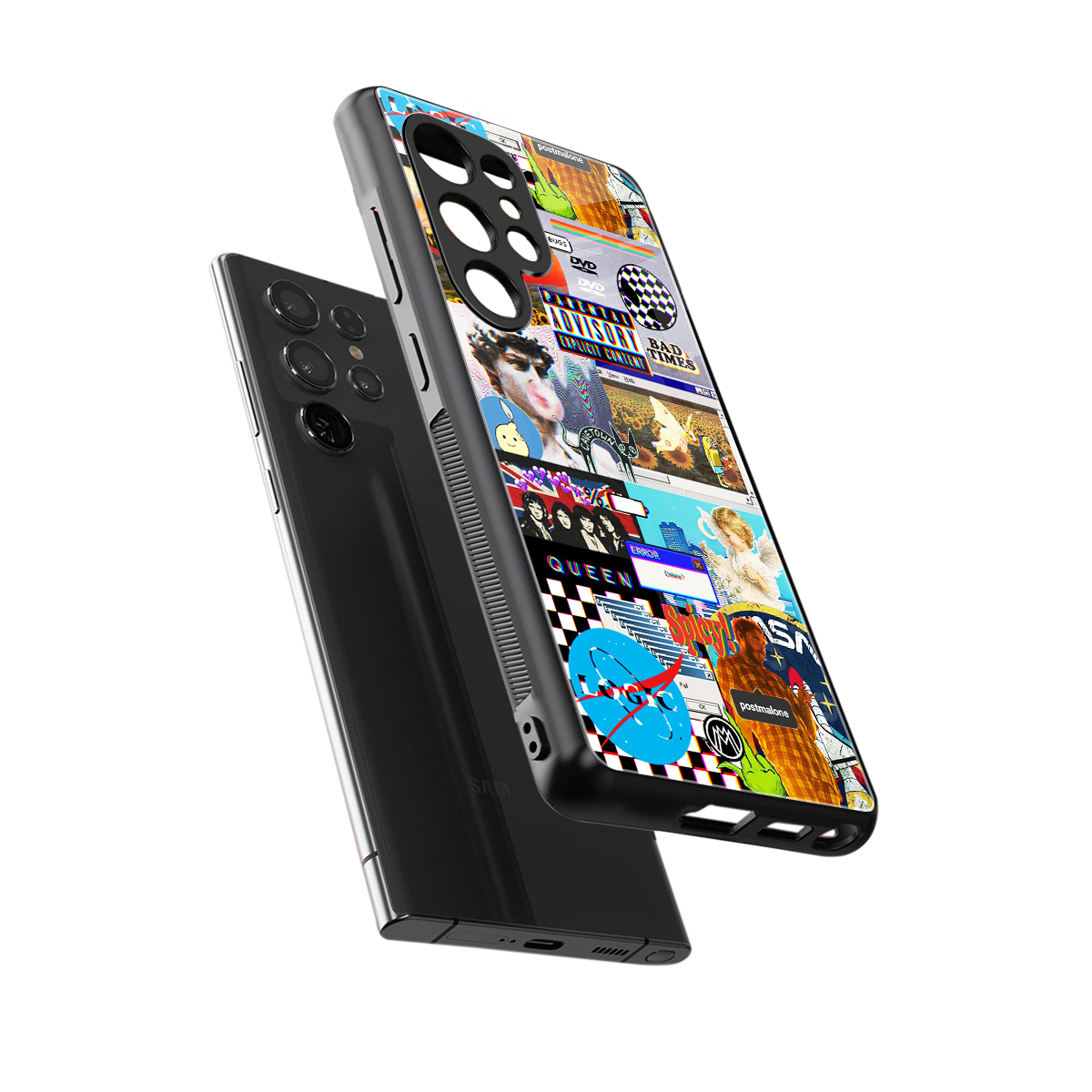 y2k collage aesthetic back phone cover | glass case for samsung galaxy s25 ultra