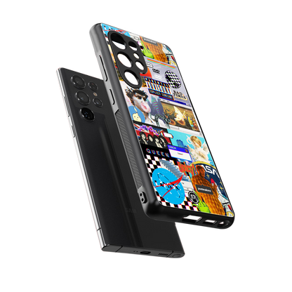 y2k collage aesthetic back phone cover | glass case for samsung galaxy s25 ultra
