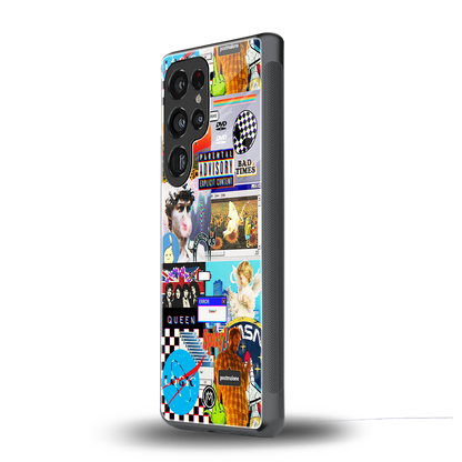 y2k collage aesthetic back phone cover | glass case for samsung galaxy s25 ultra