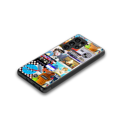 y2k collage aesthetic back phone cover | glass case for samsung galaxy s25 ultra