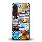 y2k collage aesthetic back phone cover | glass case for samsung galaxy s25 plus