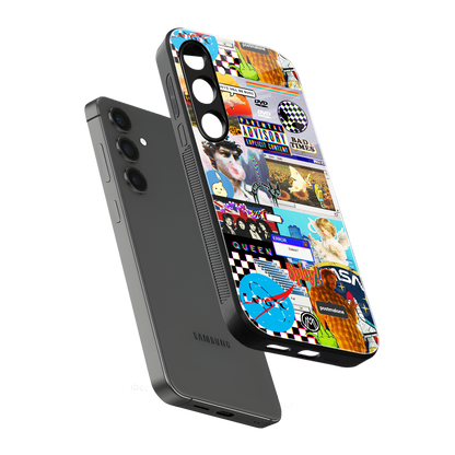 y2k collage aesthetic back phone cover | glass case for samsung galaxy s24 plus
