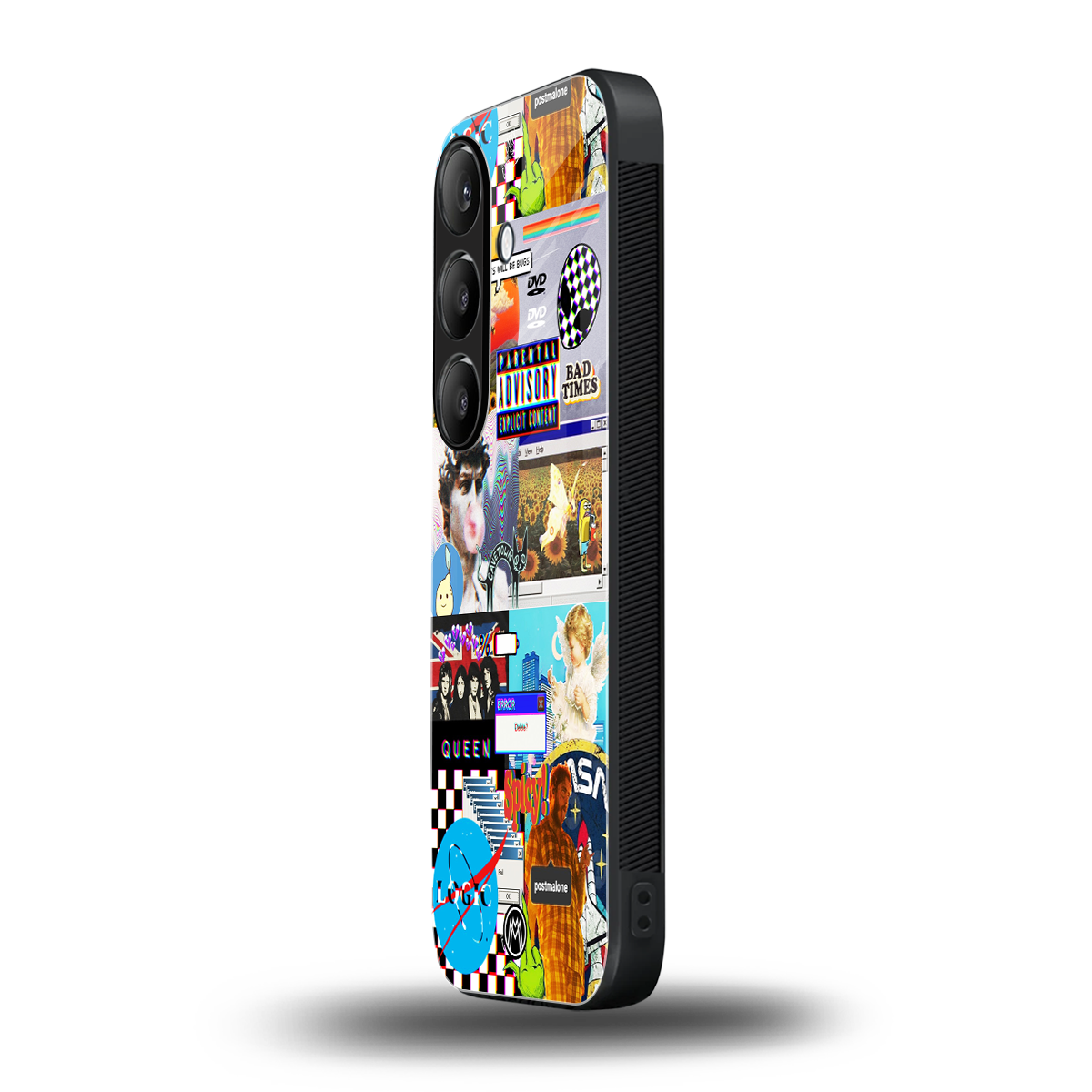 y2k collage aesthetic back phone cover | glass case for samsung galaxy s23 plus