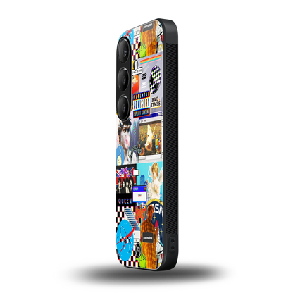 y2k collage aesthetic back phone cover | glass case for samsung galaxy s23 plus