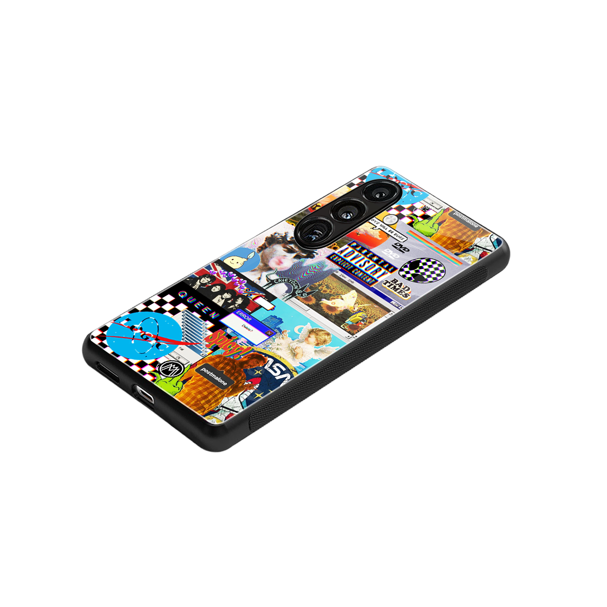 y2k collage aesthetic back phone cover | glass case for samsung galaxy s24 fe