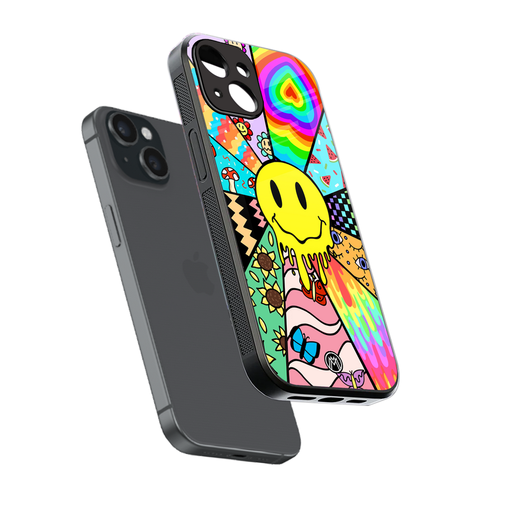 y2k doodle back phone cover | glass case for iphone 13 mini