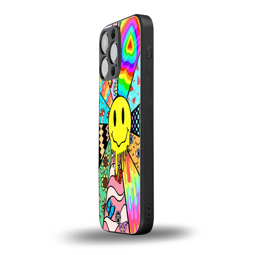 y2k doodle back phone cover | glass case for iphone 13 pro max