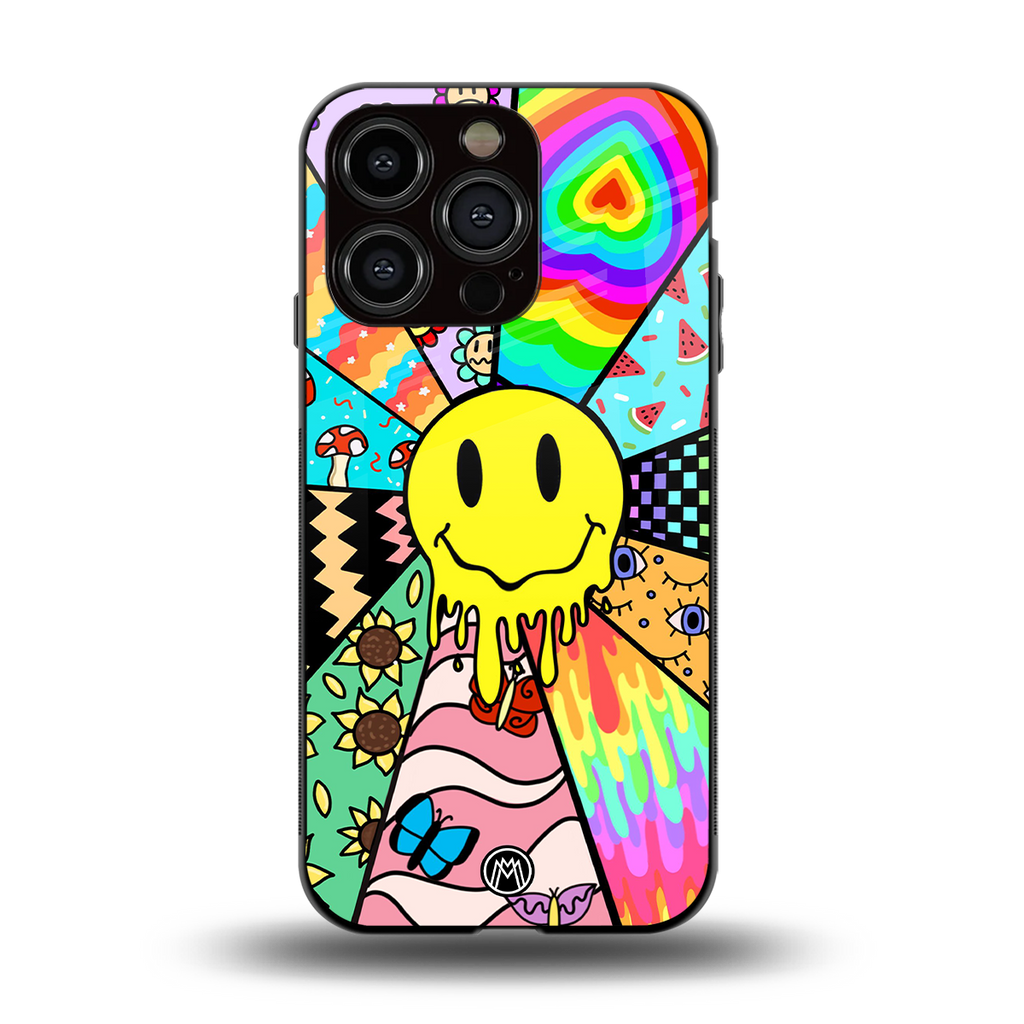 y2k doodle back phone cover | glass case for iphone 13 pro
