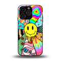 y2k doodle back phone cover | glass case for iphone 13 pro