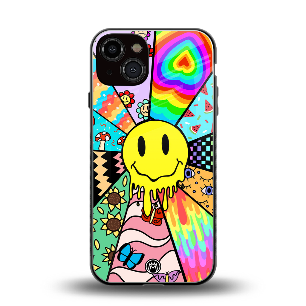 y2k doodle back phone cover | glass case for iphone 13