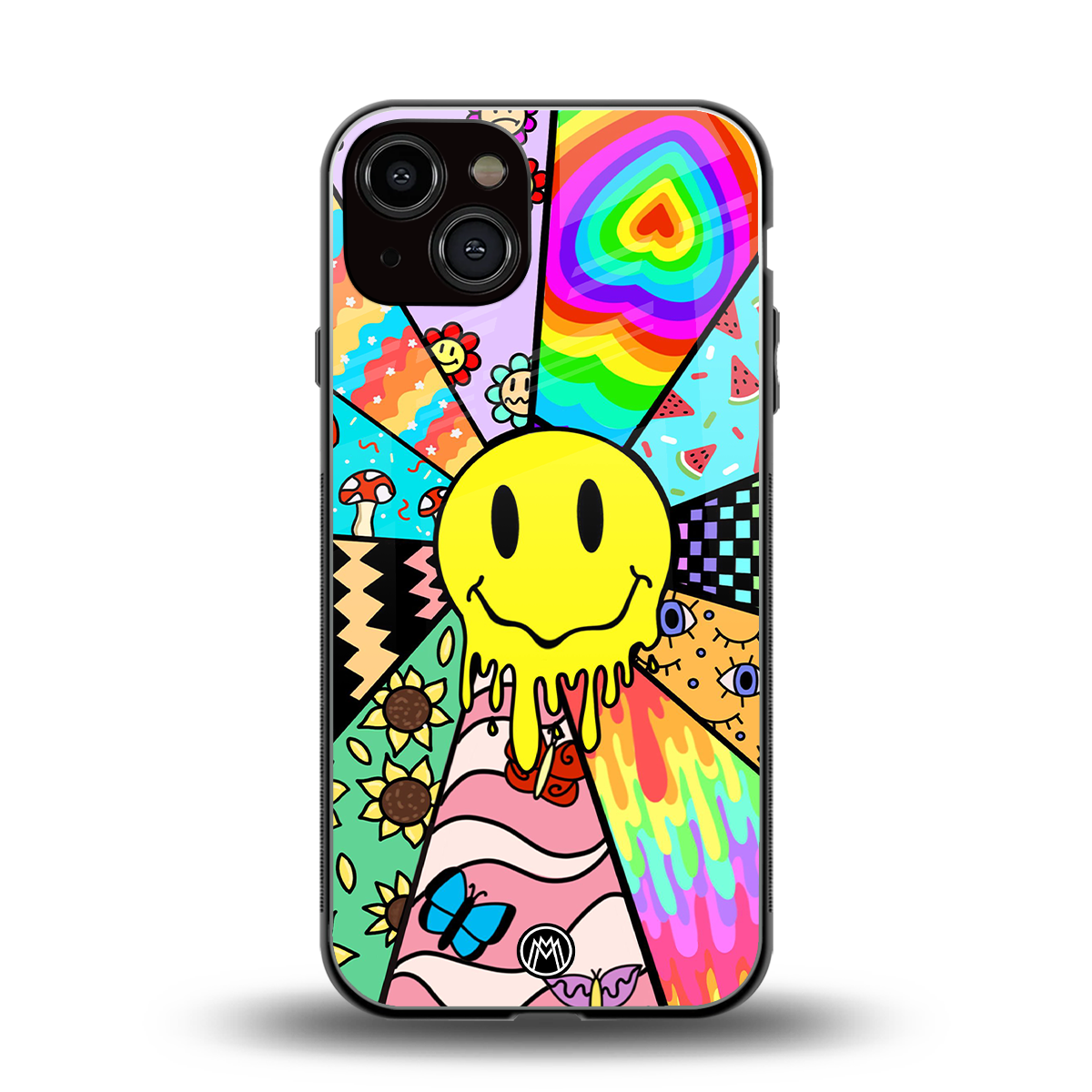 y2k doodle back phone cover | glass case for iphone 13