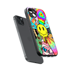y2k doodle back phone cover | glass case for iphone 15 plus