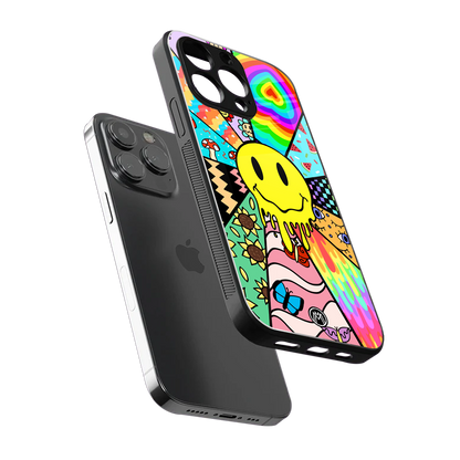 y2k doodle back phone cover | glass case for iphone 14 pro max