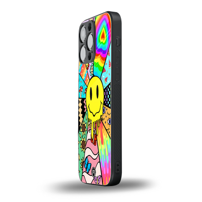 y2k doodle back phone cover | glass case for iphone 14 pro max