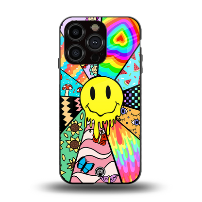 y2k doodle back phone cover | glass case for iphone 15 pro