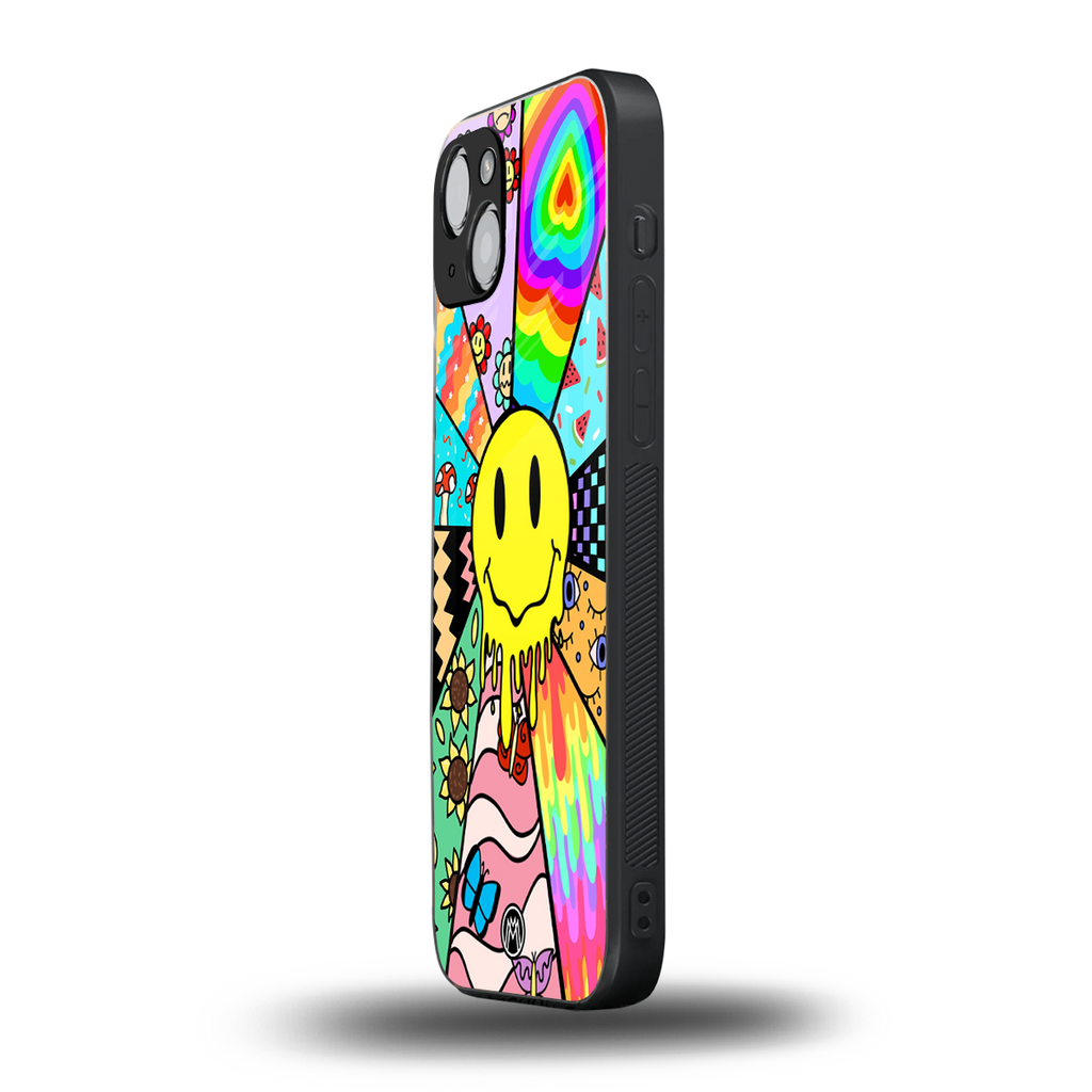 y2k doodle back phone cover | glass case for iphone 15