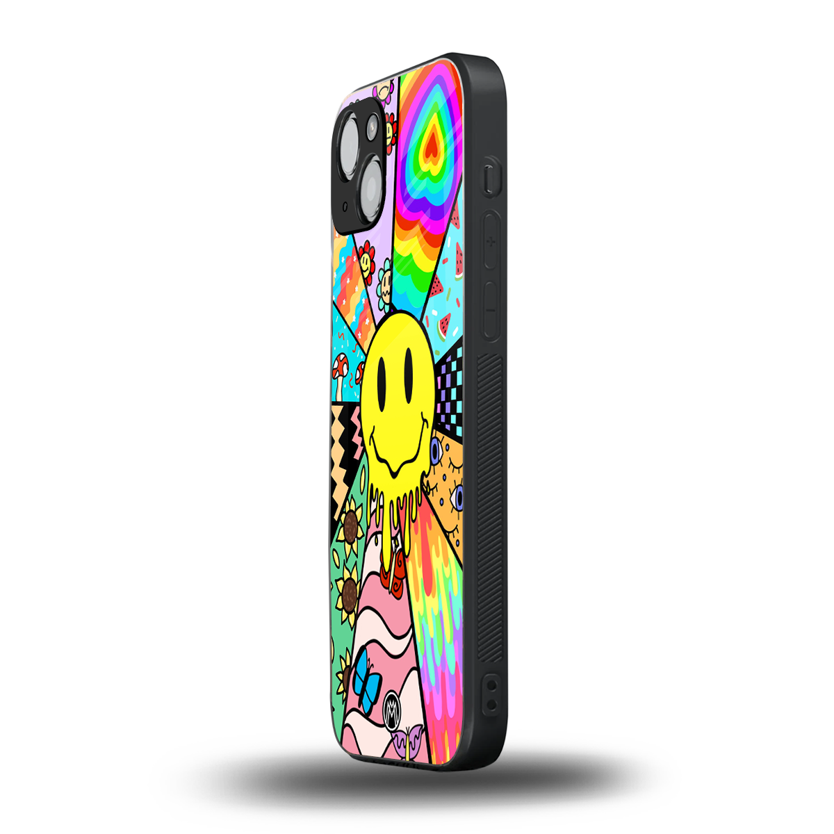 y2k doodle back phone cover | glass case for iphone 15