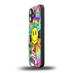 y2k doodle back phone cover | glass case for iphone 16 plus