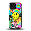 y2k doodle back phone cover | glass case for iphone 16 pro max