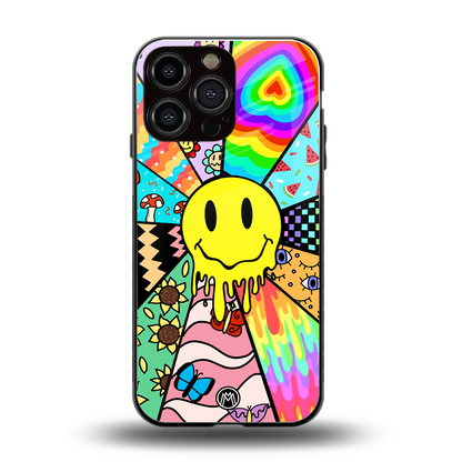 y2k doodle back phone cover | glass case for iphone 16 pro max
