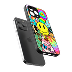 y2k doodle back phone cover | glass case for iphone 16 pro max