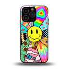 y2k doodle back phone cover | glass case for iphone 16 pro