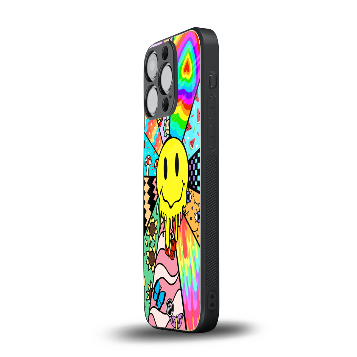 y2k doodle back phone cover | glass case for iphone 16 pro