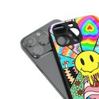 y2k doodle back phone cover | glass case for iphone 16 pro max