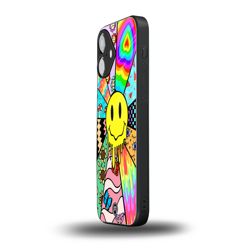 y2k doodle back phone cover | glass case for iphone 16