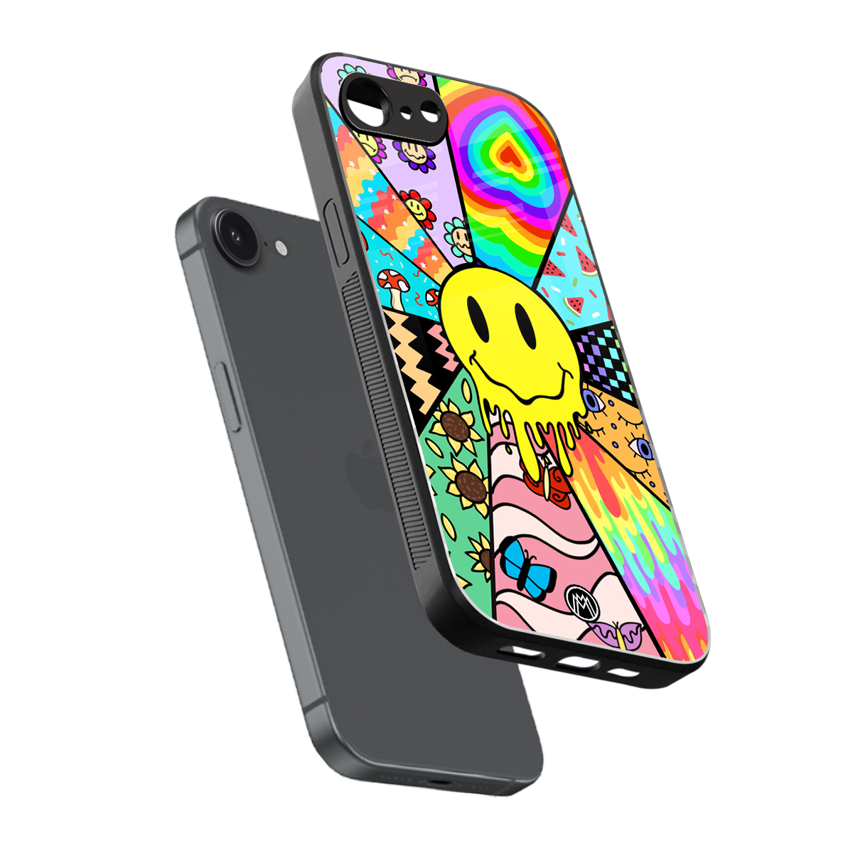 y2k doodle back phone cover | glass case for iphone 16e