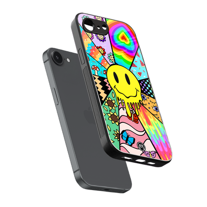 y2k doodle back phone cover | glass case for iphone 16e