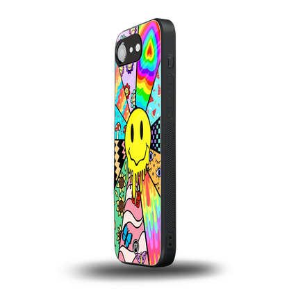 y2k doodle back phone cover | glass case for iphone 16e