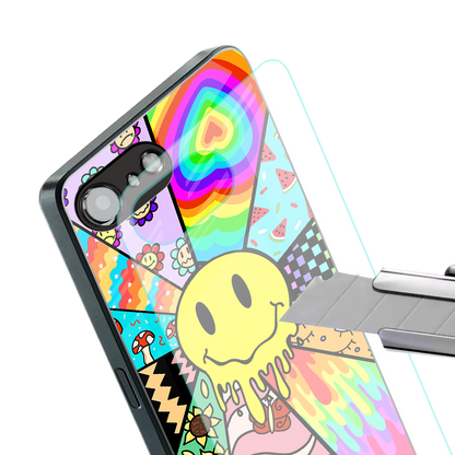 y2k doodle back phone cover | glass case for iphone 16e