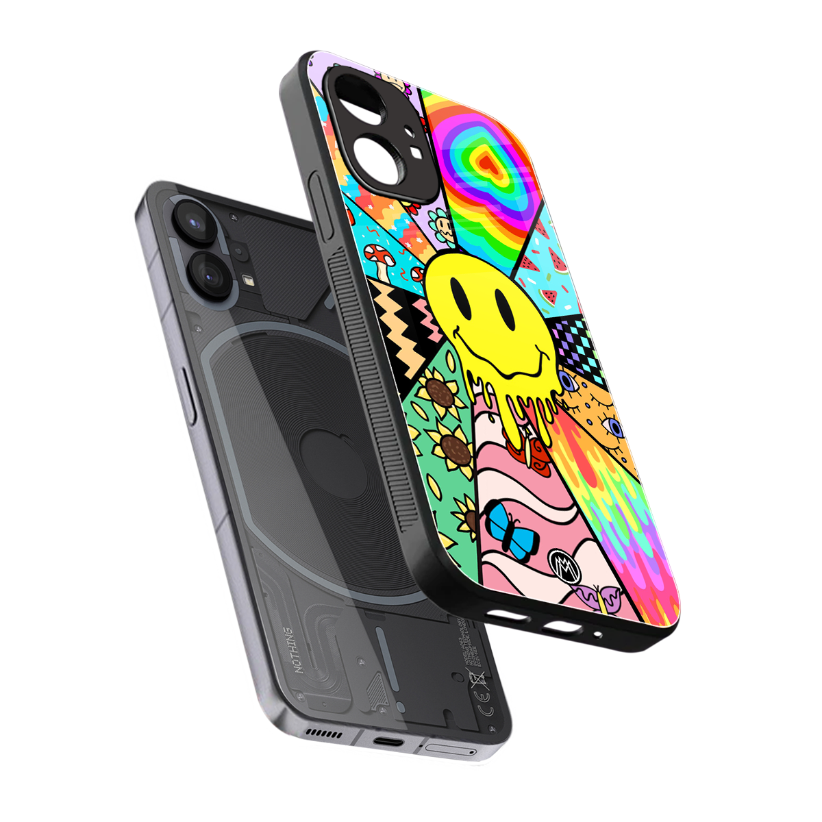 y2k doodle back phone cover | glass case for nothing phone 1