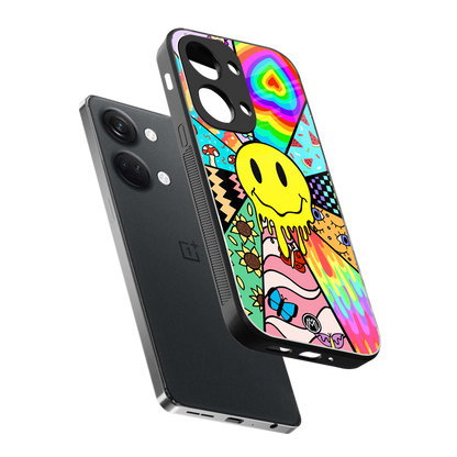 y2k doodle back phone cover | glass case for oneplus nord 3