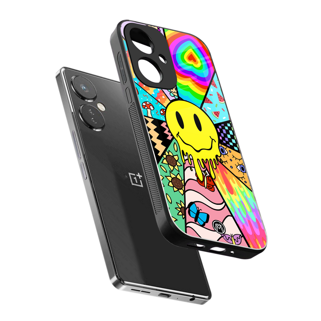 y2k doodle back phone cover | glass case for oneplus nord ce 3