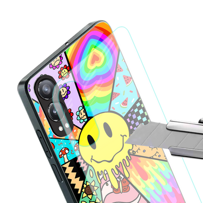 y2k doodle back phone cover | glass case for oneplus nord ce 4 lite