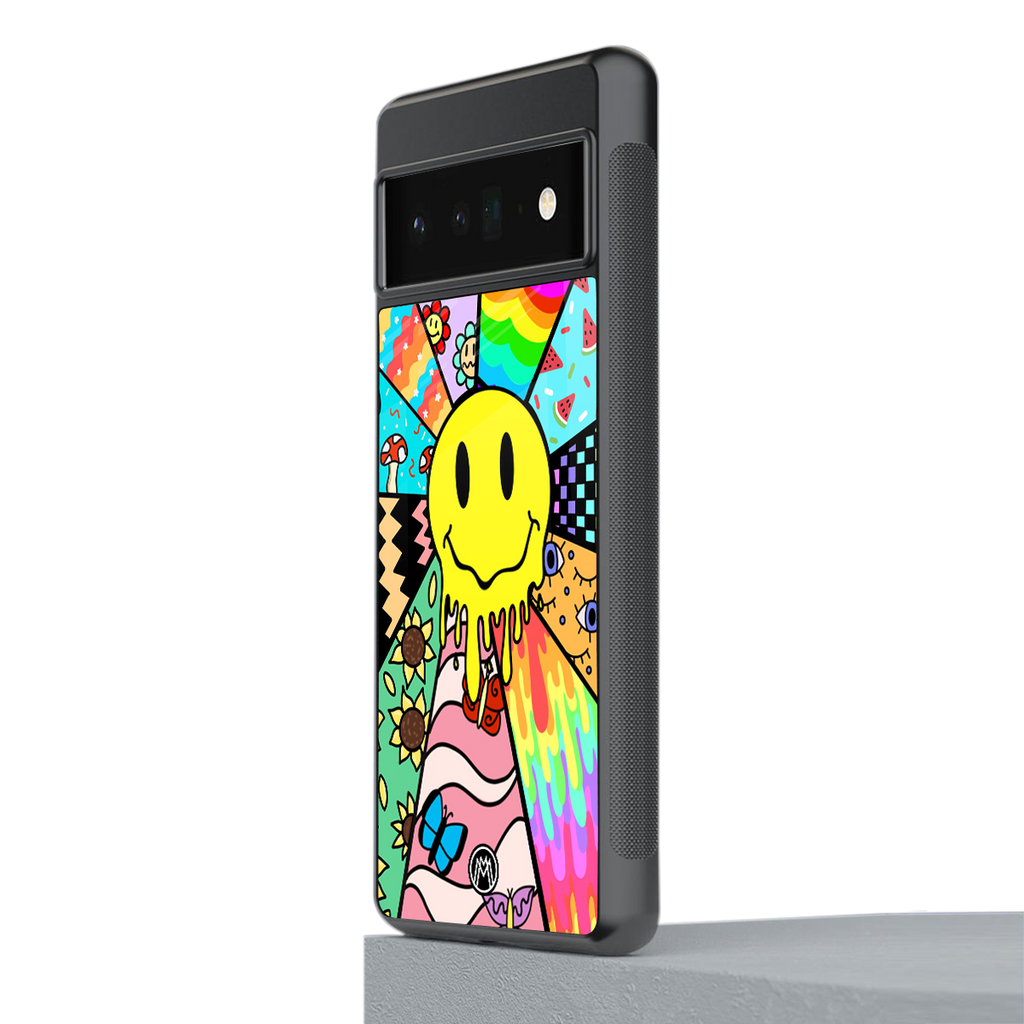 y2k doodle back phone cover | glass case for google pixel 6 pro