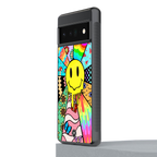 y2k doodle back phone cover | glass case for google pixel 6 pro