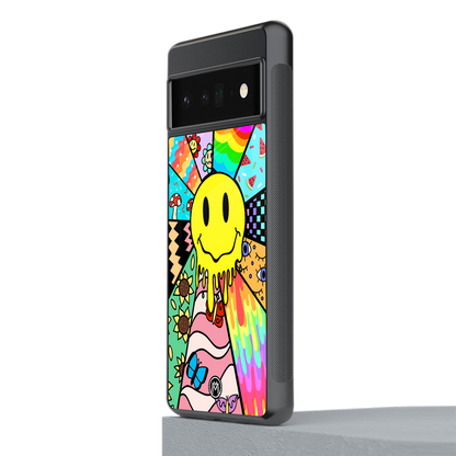 y2k doodle back phone cover | glass case for google pixel 6 pro