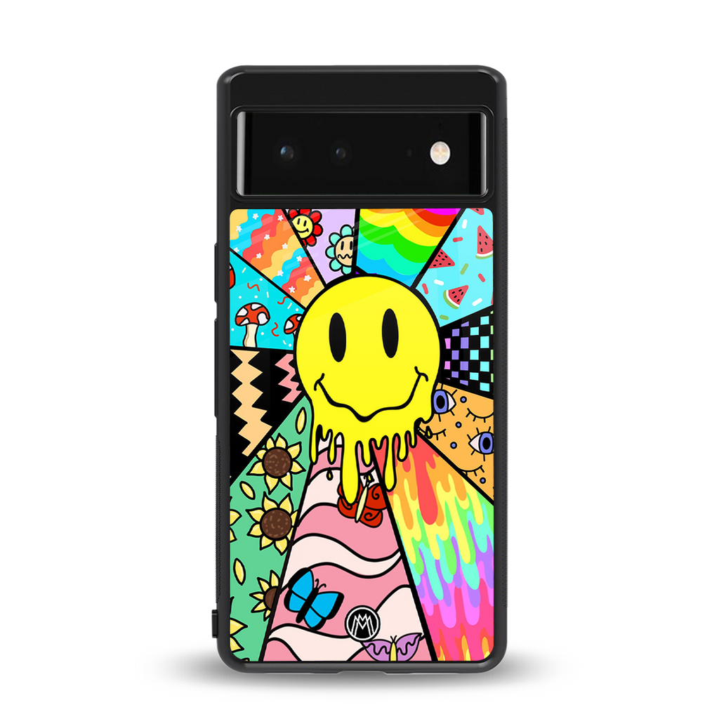 y2k doodle back phone cover | glass case for google pixel 6