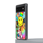 y2k doodle back phone cover | glass case for google pixel 6