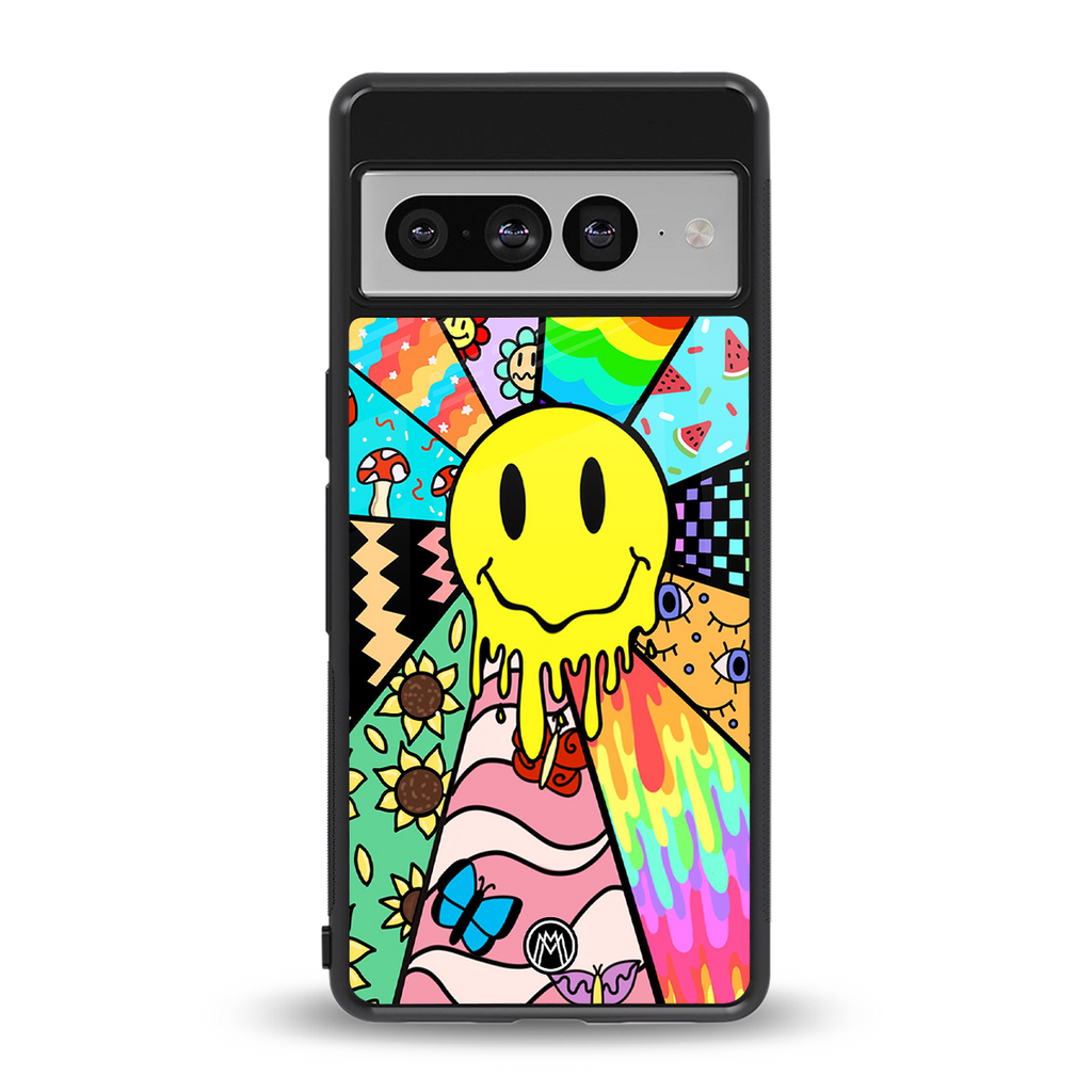 y2k doodle back phone cover | glass case for google pixel 7 pro
