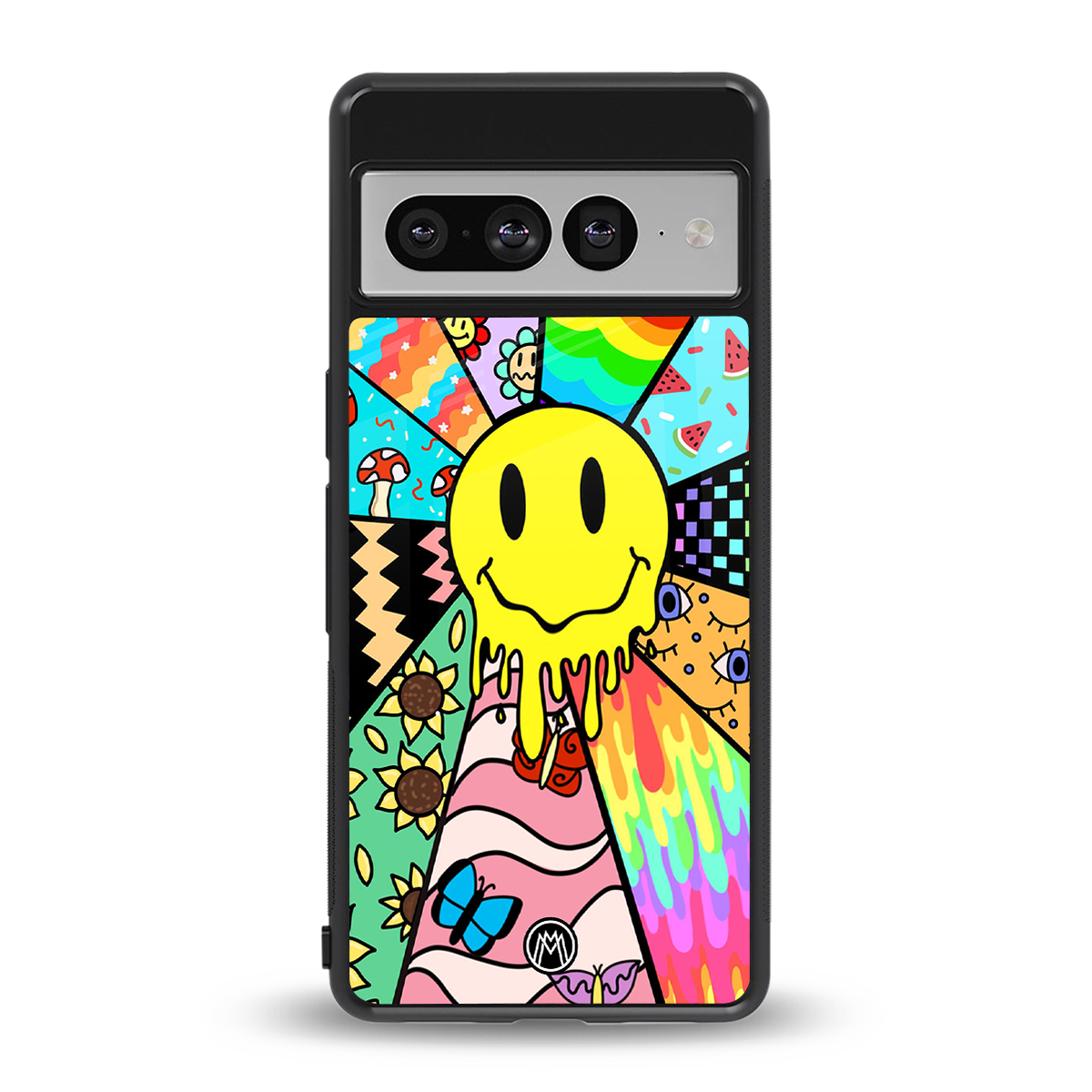y2k doodle back phone cover | glass case for google pixel 7 pro