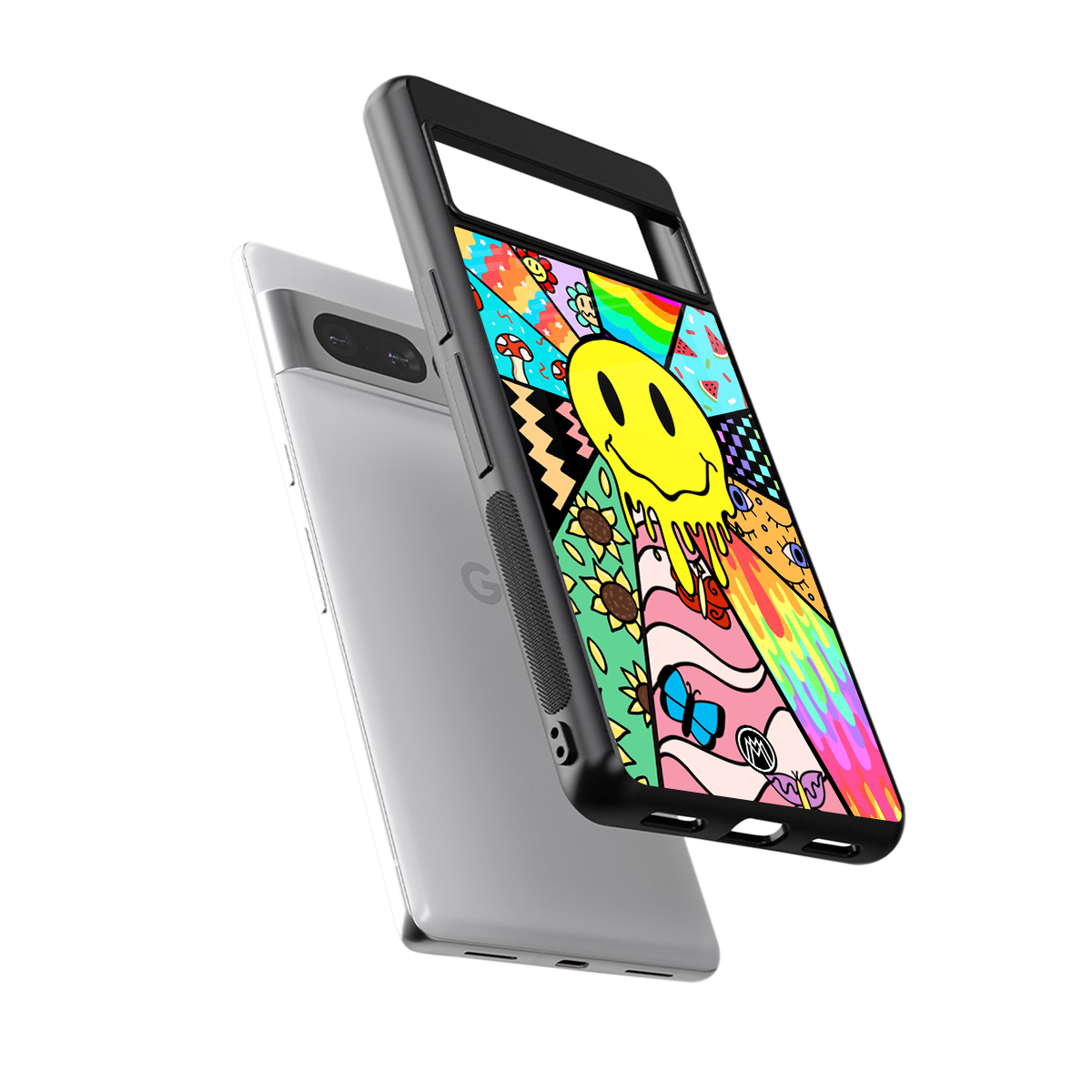 y2k doodle back phone cover | glass case for google pixel 7 pro