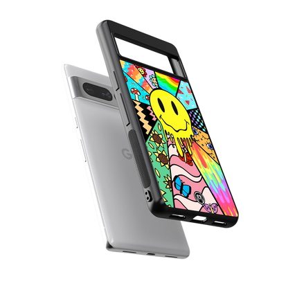 y2k doodle back phone cover | glass case for google pixel 7 pro