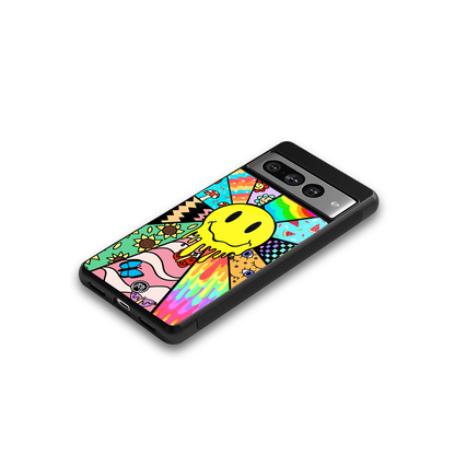 y2k doodle back phone cover | glass case for google pixel 7 pro