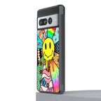 y2k doodle back phone cover | glass case for google pixel 7 pro