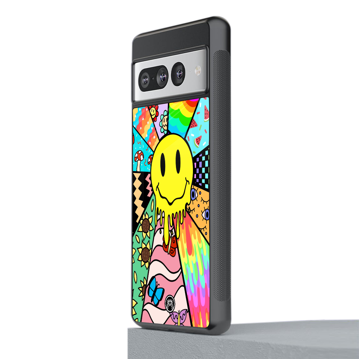 y2k doodle back phone cover | glass case for google pixel 7 pro