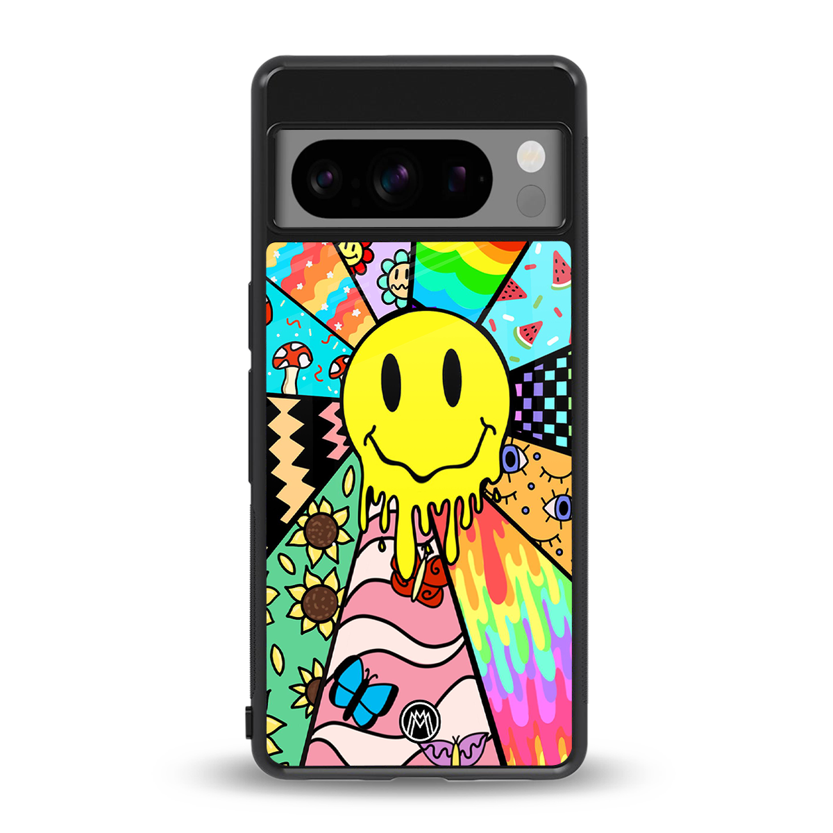 y2k doodle back phone cover | glass case for google pixel 8 pro